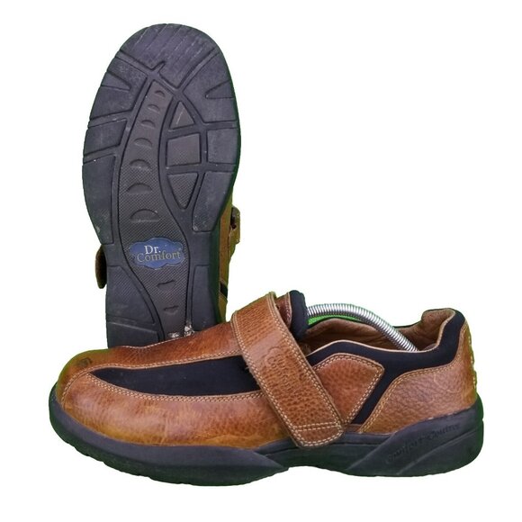 ✅Dr. Comfort DOUGLAS Men\'s 11W Casual Therapeutic Diabetic Shoes Brown Leather main image 5